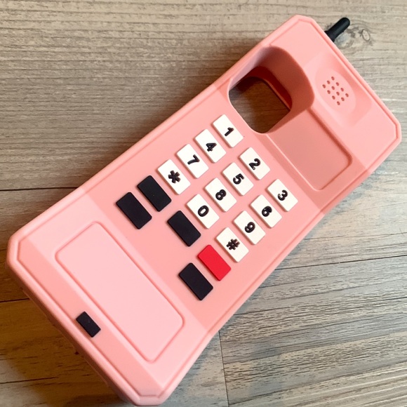 Other - IPHONE SILICONE Pink Telephone Case